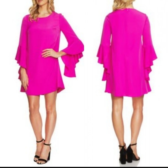 CECE Ashley Bell Sleeve Mini Dress - Picture 2 of 3